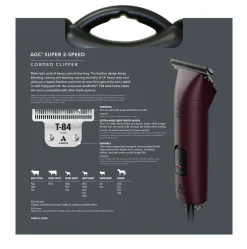 ANDIS COMPANY Andis® AGC Super 2-Speed™ Clipper with T-84 Blade- Clippers, Blades, & Accessories