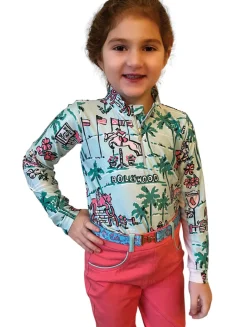 BELLE AND BOW EQSTRN Belle & Bow Equestrian Children’s Long Sleeve Sun Shirt-Kids Kids' Casual Riding Clothes