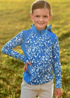 BELLE AND BOW EQSTRN Belle & Bow Equestrian Girls’ Pullover Long-Sleeve Shirt-Kids Kids' Casual Riding Clothes