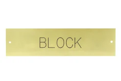 DOVER DROPSHIP Brass Halter Nameplate - 3 lines- Nameplates