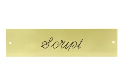 DOVER DROPSHIP Brass Halter Nameplate - 3 lines- Nameplates