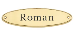 CRW Brass Raised Oval Nameplate- Nameplates