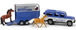REEVES INTERNATIONAL Breyer® Farms Land Rover® & Tag-a-Long Trailer Set-Kids Gifts|Trailering