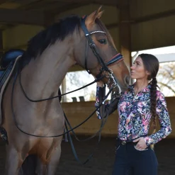 DANCING EQUESTRIAN Ladies’ Equus Garden Long Sleeve Shirt- Long Sleeve Tops