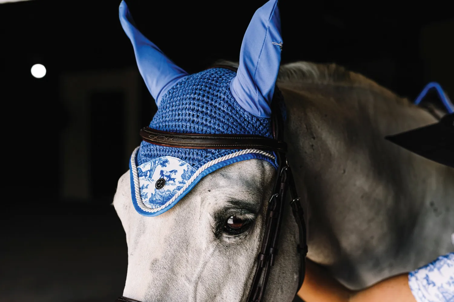 JPC EQUESTRIAN Dapplebay Equestrian Toile Fly Veil- Ear Bonnets|Ear Bonnets