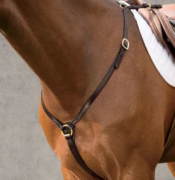 TORY LEATHER DS Brass Fitted Breastplate- Martingales & Breastplates
