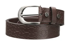 SAVI GLOBAL FASHION DS Ladies’ Bit-by-Bit™ Embossed Leather Belt- Belts