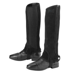 S.K. SHOES AND BOOTS DS Suede Half Chaps with Silicone Grip Patch- Half Chaps