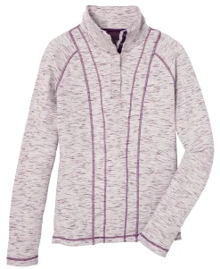 KIRSCH DS Textured Snap Neck Pullover- Sweaters & Winter Tops