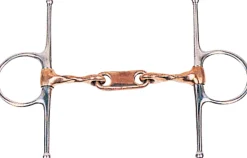 INTREPID INTL DS Twisted Copper Dr. Bristol Full Cheek Snaffle Bit- English Horse Bits