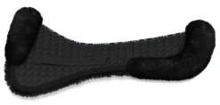 WORLD EQUSTRN BRNDS E.A. Mattes Platinum EWWA Sheepskin Dressage Half Pad with Rear Trim- Half Pads|Dressage Pads