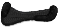 WORLD EQUSTRN BRNDS E.A. Mattes Platinum EWWA Sheepskin Dressage Correction Half Pad with Rear Trim- Half Pads|Dressage Pads