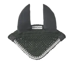 JPC EQUESTRIAN Equine Couture™ Fly Bonnet with Piping and Crystals- Ear Bonnets|Ear Bonnets
