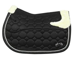 JPC EQUESTRIAN Equine Couture™ Luxe All-Purpose Pad with Faux-Mink Fur- Close Contact Saddle Pads