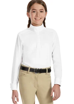 ESSEX CLASSICS Girls’ Talent Yarn® Long Sleeve Show Shirt-Kids Kids' Show Shirts|Show Shirts