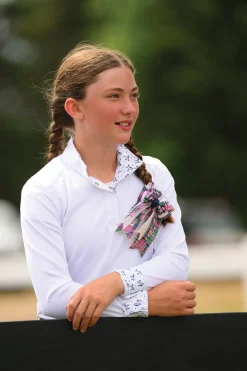 ESSEX CLASSICS Girls’ Talent Yarn Long-Sleeve Show Shirt-Kids Kids' Show Shirts|Show Shirts