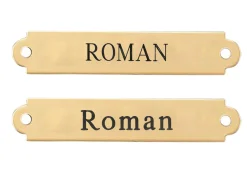 DOVER DROPSHIP Fancy Saddle Nameplate- Nameplates