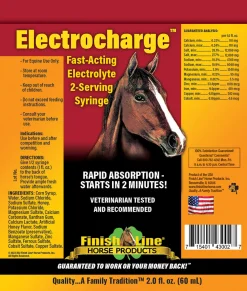 ANIMAL HEALTH INT Finish Line® Electrocharge™ Fast-Acting Electrolyte Paste- Horse Supplements