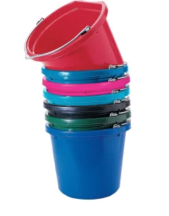 BRADLEY CALDWELL Fortiflex® 20-Quart FlatBack Bucket - Colors- Buy More Save More!|Feed & Water Buckets