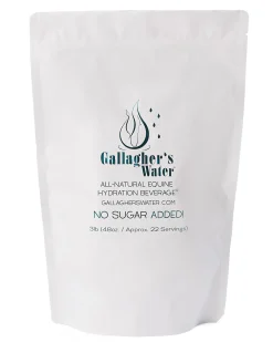 EQUESTRIBEV Gallagher’s Water™ All-Natural Equine Hydration Beverage NO SUGAR ADDED- Horse Supplements