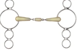 ERS Happy Mouth Bits® Double-Jointed 3-Ring Elevator Bit- English Horse Bits