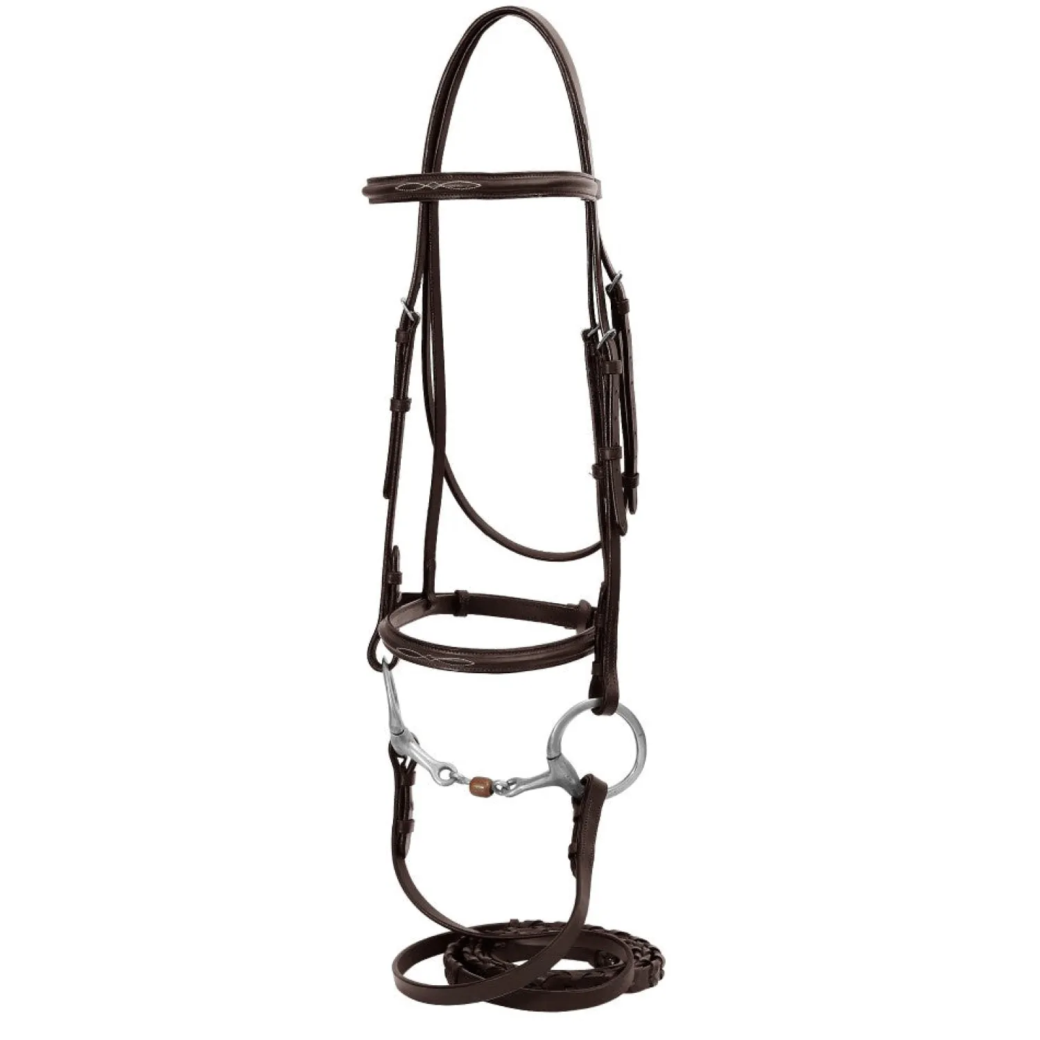JPC EQUESTRIAN HDR Advantage Fancy Raised Snaffle Bridle with Laced Reins- English Bridles