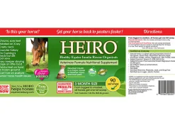 RJ MATTHEWS Heiro™ Healthy Equine Insulin Rescue Organical- Horse Supplements