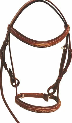 JPC EQUESTRIAN Henri de Rivel Fancy Raised Padded Bridle with Laced Reins- English Bridles
