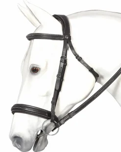 JPC EQUESTRIAN Henri de Rivel Mono Crown Bridle with Padded Wide Noseband- English Bridles