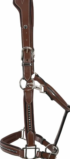 JPC EQUESTRIAN Henri de Rivel Padded Leather Crystal Halter- Halters