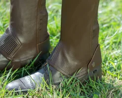 EQUINAVIA Horze Leather Half Chaps with Elastic- Half Chaps