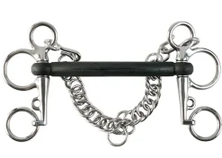 EQUINAVIA Horze Rubber Mullen Mouth Pelham Bit- English Horse Bits