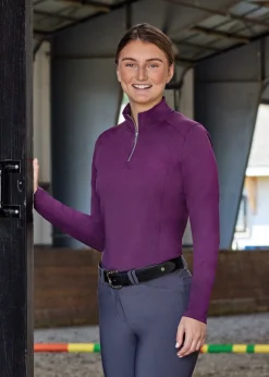KIRSCH IconEQ™ Lux Quarter-Zip Long-Sleeve Shirt- Long Sleeve Tops