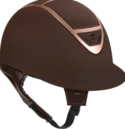 INT RIDING HELMET IRH® IR4G XLT Matte Brown Finish & Rose Gold Frame Helmet- Riding Helmets|Riding Helmets