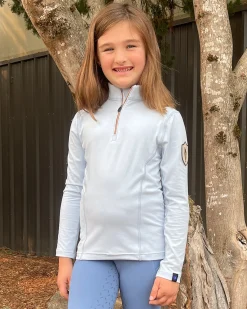 TOKLAT ORIGINALS Irideon® Kids’ Thermaluxe Quarter-Zip Top-Kids Kids' Casual Riding Clothes