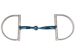 WEATHERBEETA JP by Korsteel® Blue Steel Single-Jointed D-Ring Bit- English Horse Bits