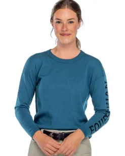 KASTEL DENMARK Ladies’ Crew Neck Equestrian Sweater - "Freya"- Sweaters & Winter Tops