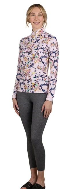 KASTEL DENMARK Ladies’ Gene Paintbrush Floral Long Sleeve Shirt- Long Sleeve Tops