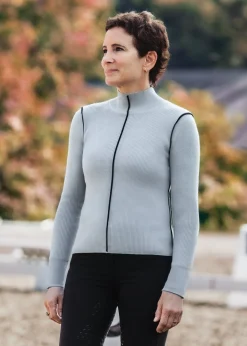 KASTEL DENMARK Ladies’ Mock Neck Knit Sweater- Sweaters & Winter Tops