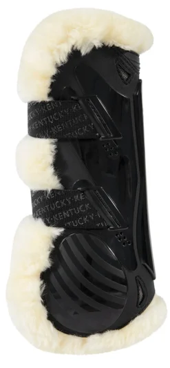 KENTUCKY HORSEWEAR  Vegan Sheepskin Elastic Tendon Boots with Bamboo- Horse Boots