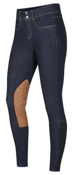 KERRITS ® Ladies’ Stretch Denim Knee-Patch Breech- Knee Patch Breeches
