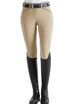 SUPERHOUSE Ladies’ Wellesley Classic Piped Knee-Patch Breech- Knee Patch Breeches