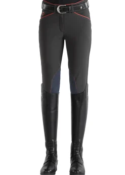 SUPERHOUSE Ladies’ Wellesley Classic Piped Knee-Patch Breech- Knee Patch Breeches