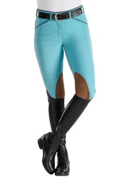 SUPERHOUSE Ladies’ Wellesley Piped Knee-Patch Breech- Knee Patch Breeches