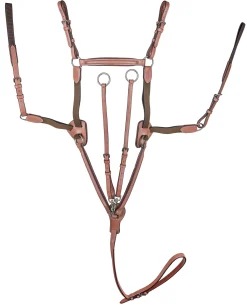 JPC EQUESTRIAN Laureate by Henri de Rivel Raised Fancy-Stitched 5-Point Breastplate with Running Attachment- Martingales & Breastplates