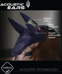 HORSE HEALTH TRADE LeMieux® Diamanté Acoustic Fly Hood- Ear Bonnets|Ear Bonnets