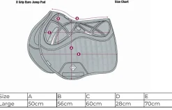 HORSE HEALTH TRADE LeMieux® X-Grip EuroJump Square Pad- Close Contact Saddle Pads