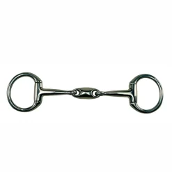 PARTRADE Metalab Double-Jointed Bradoon with Oval Link Eggbutt Snaffle-14mm- English Horse Bits