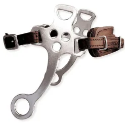 PARTRADE Metalab Hackamore with Leather Noseband- English Horse Bits