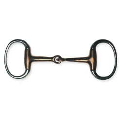 PARTRADE Metalab Jointed with Thin Copper Eggbutt Snaffle Bit- English Horse Bits